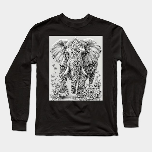 Elephant Climate Change Long Sleeve T-Shirt by Merle Huisman